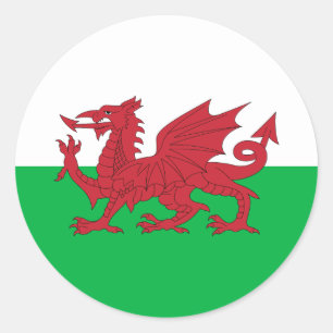 Welsh Flag Runder Aufkleber