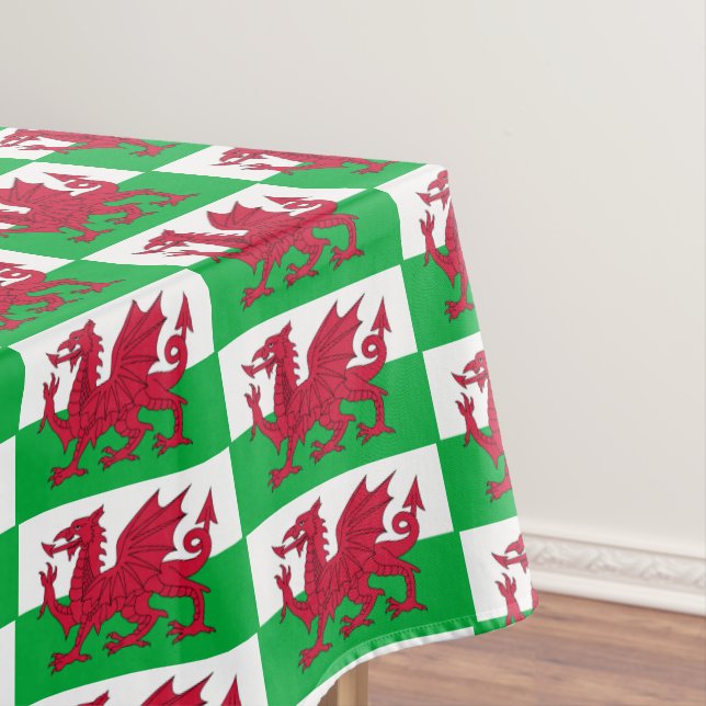 Welsh Flag & Wales Esstisch /Decke Dragon Tischdecke (Beispiel)