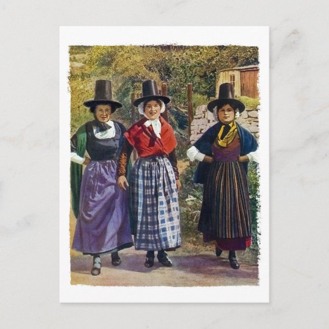 Welsh Girls Postcard Postkarte (Vorderseite)