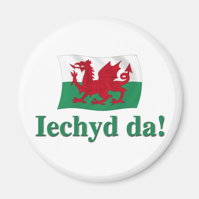 Welsh Iechyd da (Cheers) Magnet (Vorne)