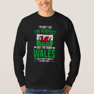 Welsh I'M Don'T Say I'M Perfect But I'M From Wales T-Shirt