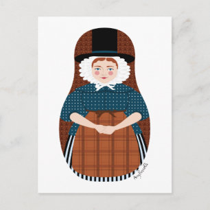 Welsh Matryoshka Postcard Postkarte