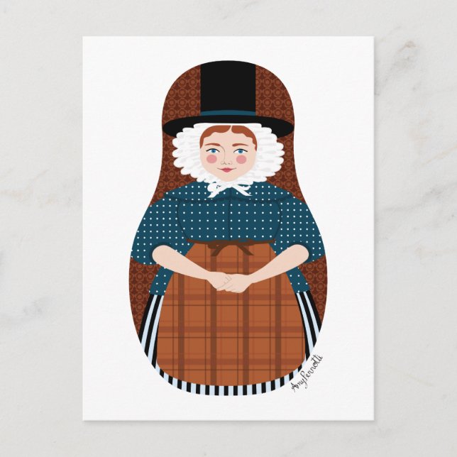 Welsh Matryoshka Postcard Postkarte (Vorderseite)