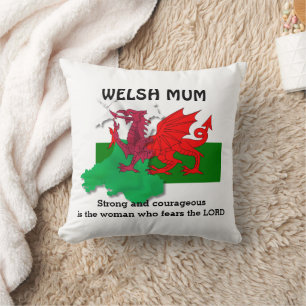 WELSH MUM Flag Wales Kissen
