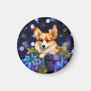 Welsh Pembroke Corgi Puppy Dog Christmas Magnet