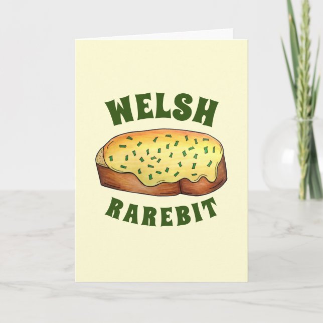 Welsh Rarebit Savory Cheese Toast British Food UK Karte (Vorderseite)