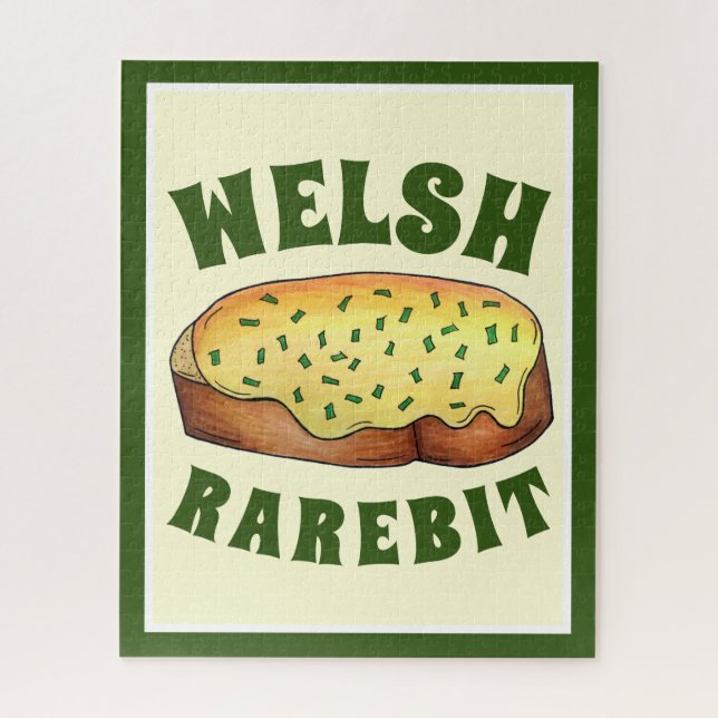 Welsh Rarebit Savory Cheese Toast British Food UK Puzzle (Vertikal)