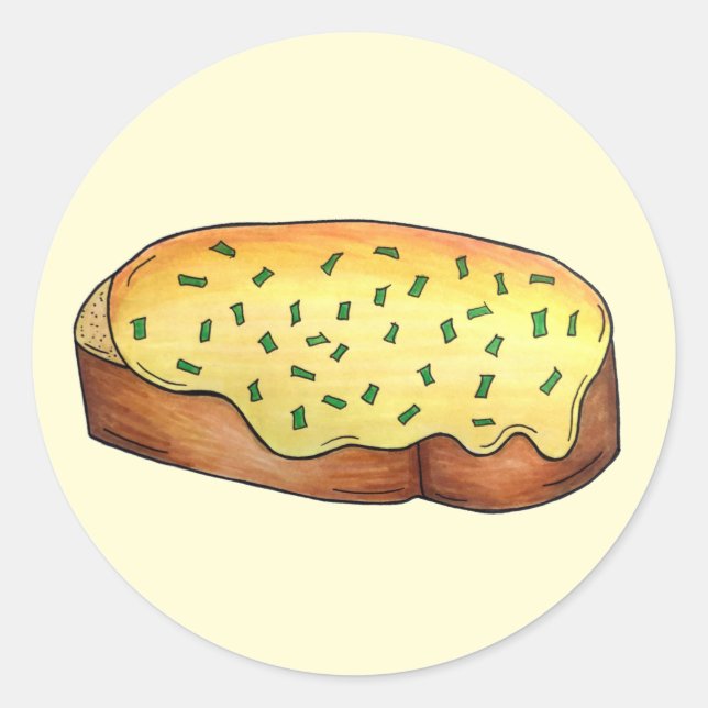 Welsh Rarebit Savory Cheese Toast British Food UK Runder Aufkleber (Vorderseite)