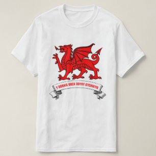 Welsh Red Dragon mit Slogan T-Shirt