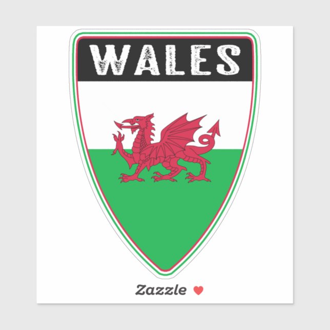 Welsh Shield Aufkleber (Blatt)