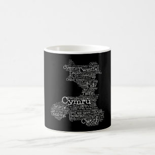 Welsh Slang Word Art Map Kaffee Tasse