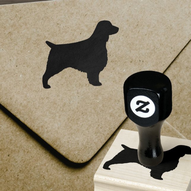 Welsh Springer Spanel Hunde Silhouette Gummistempel (Von Creator hochgeladen)
