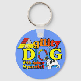 Welsh Springer Spaniel Agility Geschenke Schlüsselanhänger