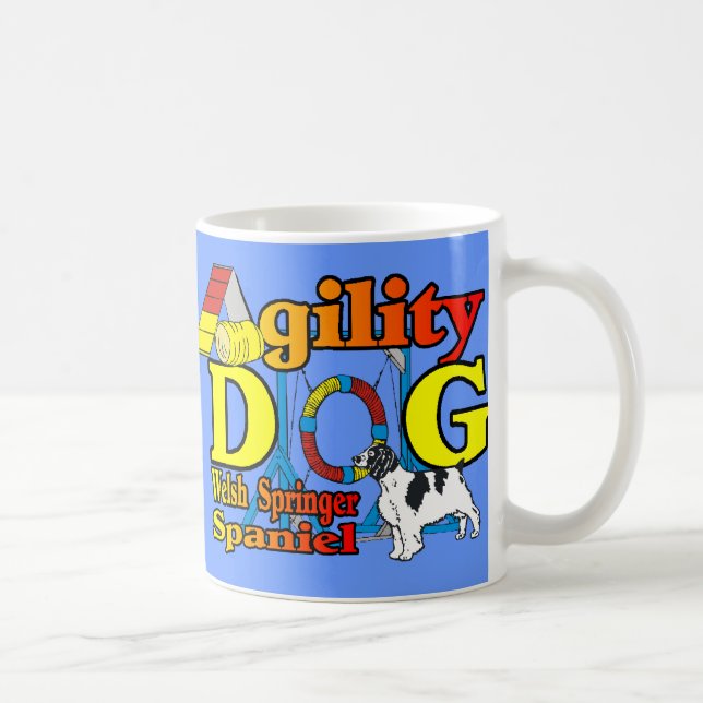 Welsh Springer Spaniel Agility Geschenke Tasse (Rechts)