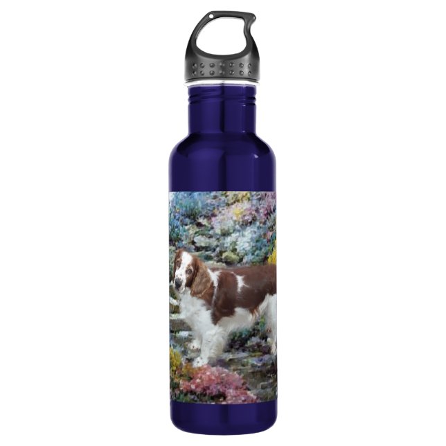 Welsh Springer Spaniel Art Edelstahlflasche (Vorderseite)