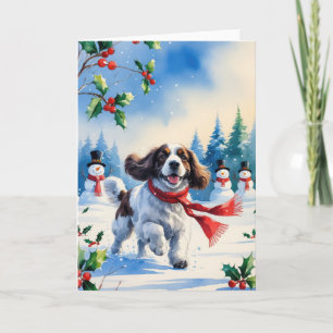 Welsh Springer Spaniel Dog Weihnachtsgrüßkarte Karte