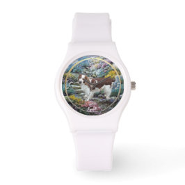 Welsh Springer Spaniel Kunstgeschenke Armbanduhr