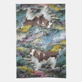 Welsh Springer Spaniel Kunstgeschenke Geschirrtuch