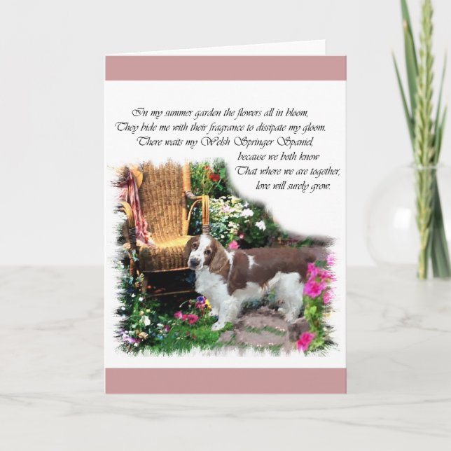 Welsh Springer Spaniel Kunstgeschenke Karte (Vorderseite)
