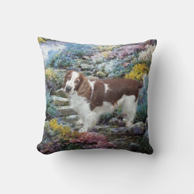 Welsh Springer Spaniel Kunstgeschenke Kissen (Vorderseite)