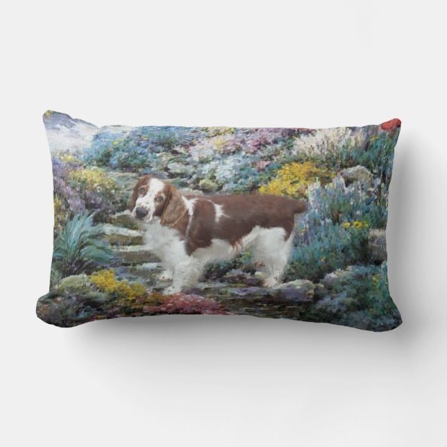 Welsh Springer Spaniel Kunstgeschenke Lendenkissen (Vorderseite)