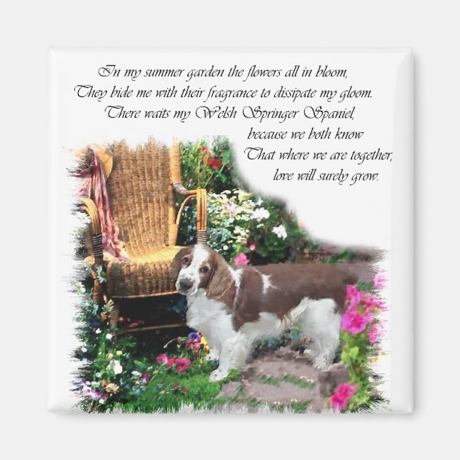 Welsh Springer Spaniel Kunstgeschenke Magnet (Vorne)