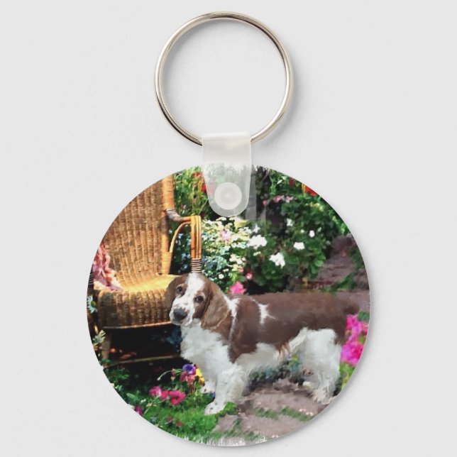 Welsh Springer Spaniel Kunstgeschenke Schlüsselanhänger (Vorderseite)