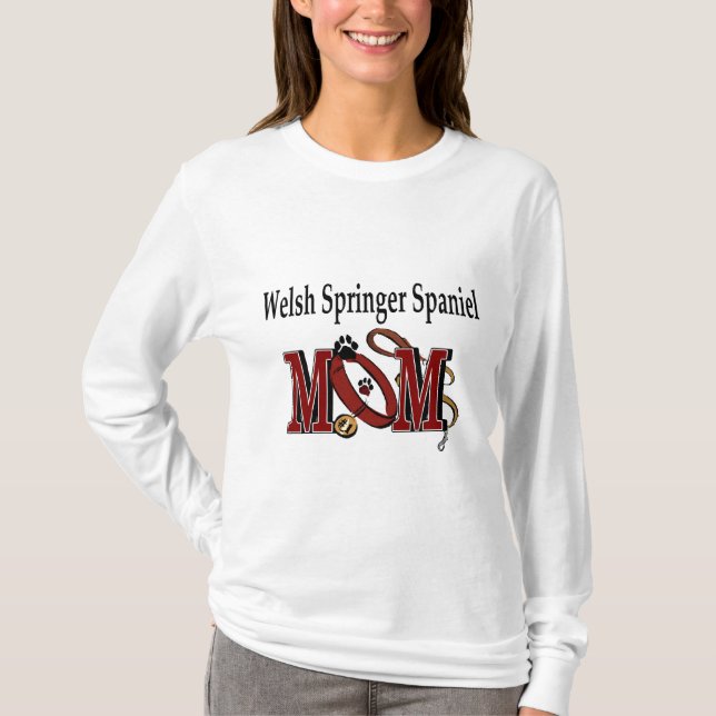 Welsh Springer Spaniel Mama Geschenke T-Shirt (Vorderseite)