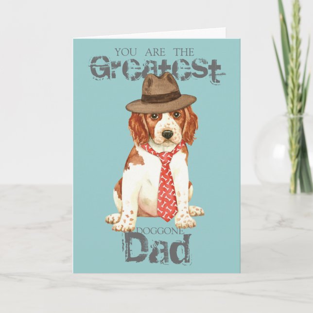 Welsh Springer Spaniel Vater Karte (Vorderseite)