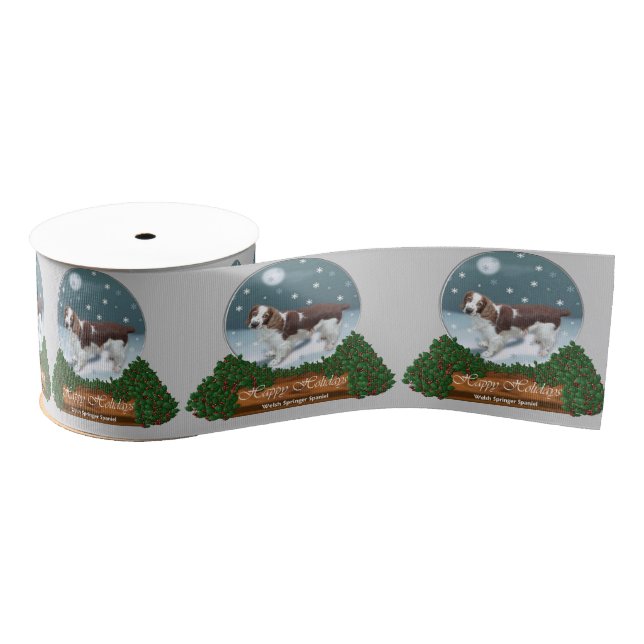 Welsh Springer Spaniel Weihnachten Ripsband (Spule)
