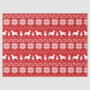 Welsh Springer Spaniels Weihnachtsmuster Red Seidenpapier