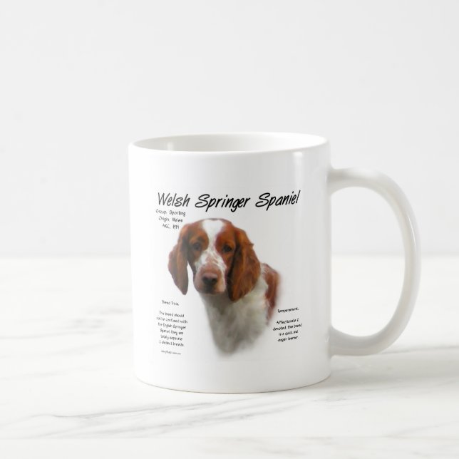 Welsh Springer Spanisch History Design Kaffeetasse (Rechts)
