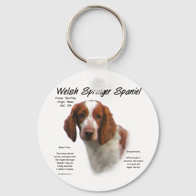Welsh Springer Spanisch History Design Schlüsselanhänger (Vorderseite)