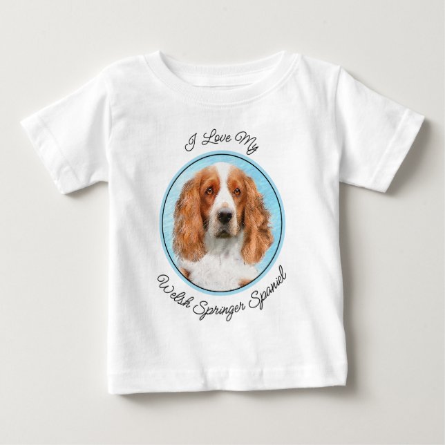 Welsh Springer Spanischmalerei - Original Dog Art Baby T-shirt (Vorderseite)
