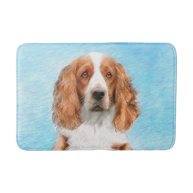 Welsh Springer Spanischmalerei - Original Dog Art Badematte (Vorderseite)