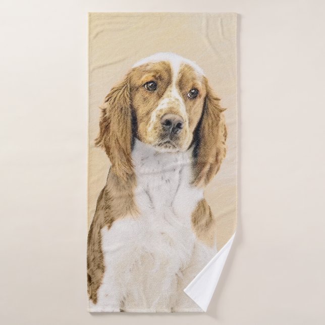 Welsh Springer Spanischmalerei - Original Dog Art Badhandtuch Set (Badehandtuch)