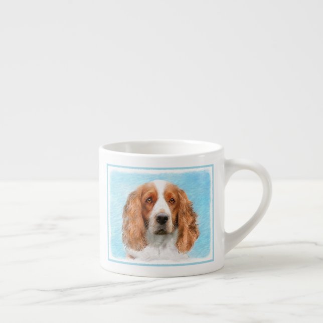Welsh Springer Spanischmalerei - Original Dog Art Espressotasse (Rechts)