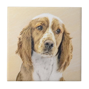 Welsh Springer Spanischmalerei - Original Dog Art Fliese