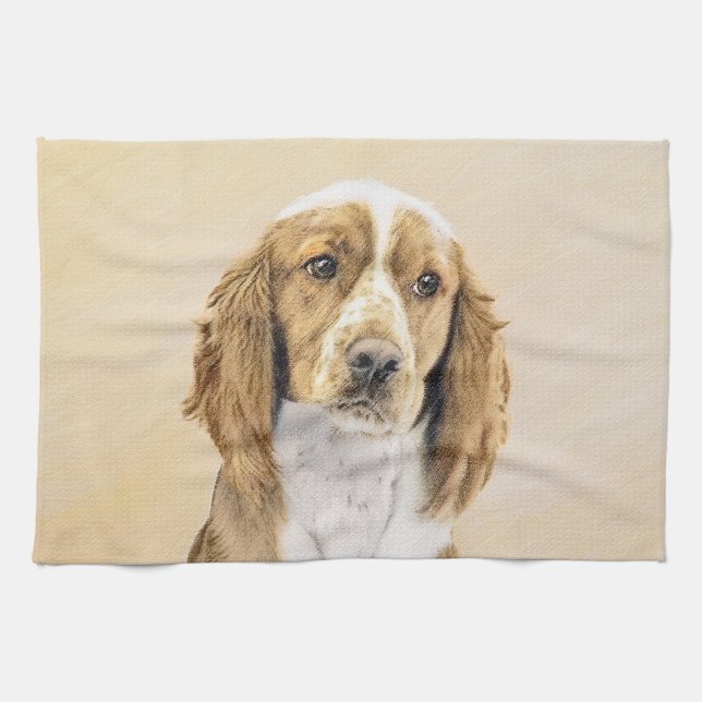 Welsh Springer Spanischmalerei - Original Dog Art Geschirrtuch (Horizontal)