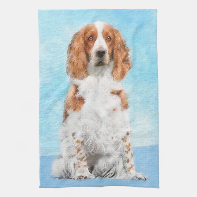 Welsh Springer Spanischmalerei - Original Dog Art Geschirrtuch (Vertikal)