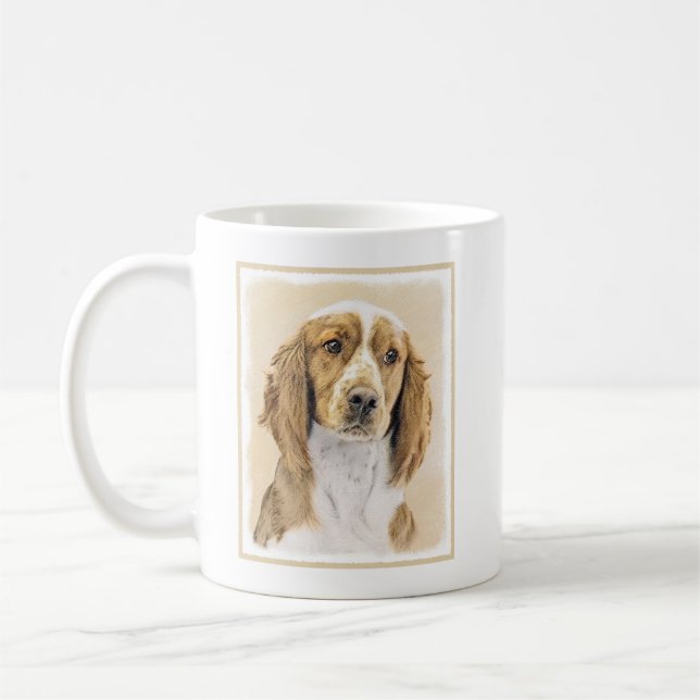 Welsh Springer Spanischmalerei - Original Dog Art Kaffeetasse (Links)