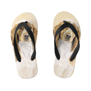 Welsh Springer Spanischmalerei - Original Dog Art Kinderbadesandalen