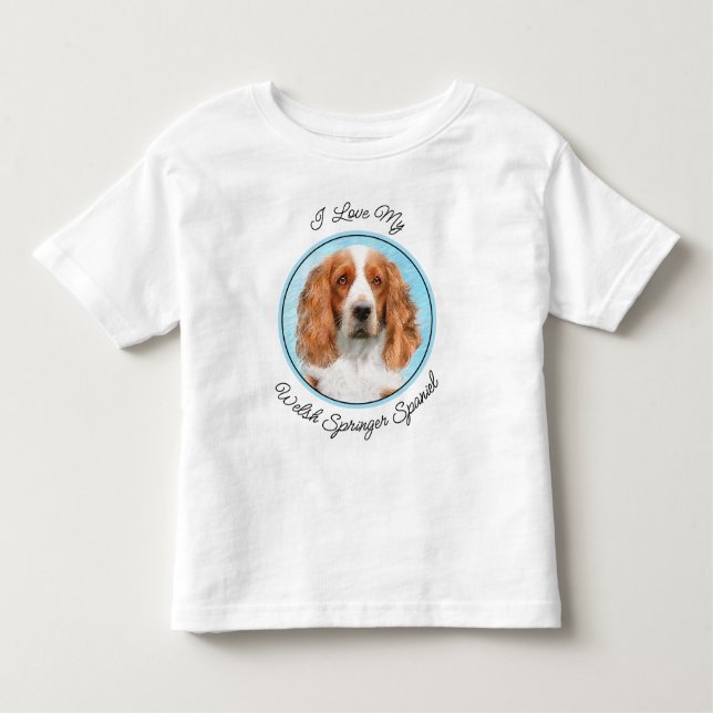 Welsh Springer Spanischmalerei - Original Dog Art Kleinkind T-shirt (Vorderseite)