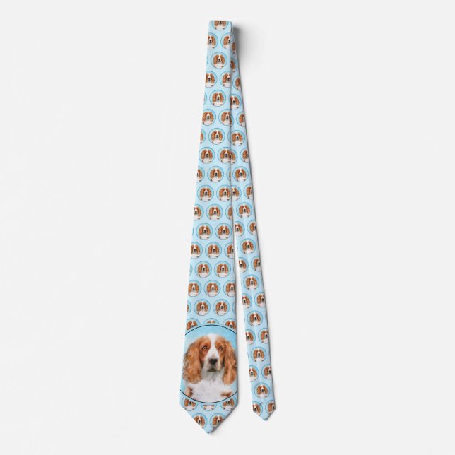 Welsh Springer Spanischmalerei - Original Dog Art Krawatte (Vorderseite)