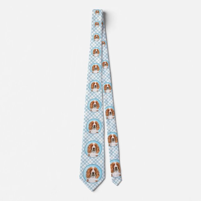 Welsh Springer Spanischmalerei - Original Dog Art Krawatte (Vorderseite)