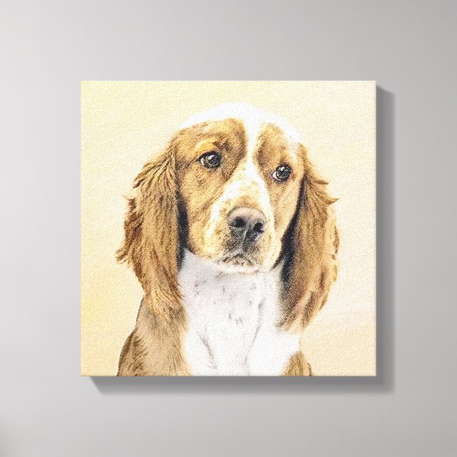 Welsh Springer Spanischmalerei - Original Dog Art Leinwanddruck (Vorderseite)