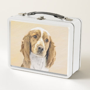 Welsh Springer Spanischmalerei - Original Dog Art Metall Brotdose