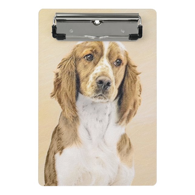 Welsh Springer Spanischmalerei - Original Dog Art Mini Klemmbrett (Vorderseite)