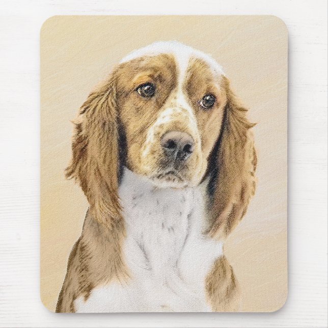 Welsh Springer Spanischmalerei - Original Dog Art Mousepad (Vorne)