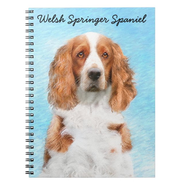 Welsh Springer Spanischmalerei - Original Dog Art Notizblock (Vorderseite)